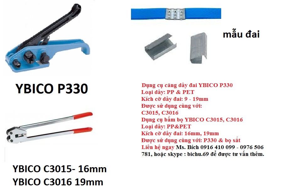 Dụng cụ đóng đai nhựa YBICO P330 & C3015,3016